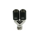 Διπλή Μπούκα Εξάτμισης TP-CT/10 Τύπου Akrapovic Universal Φ60-63,