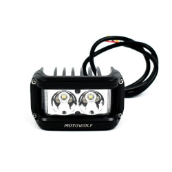 Προβολάκι Αλουμινίου Μοτοσυκλέτας 25W 12-80V 6500Κ Motowolf MDL5002 – Μαύρο