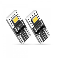 T10 LED 12V 2 SMD 2835 100LM 2W ψυχρό λευκό 6000K 2 τεμάχια A500 T10-2 NOVSIGHT
