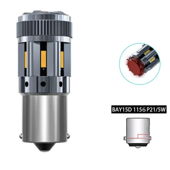 Μονοπολικές λάμπες Σετ 54 watt Led 6500k 1156 YAO.