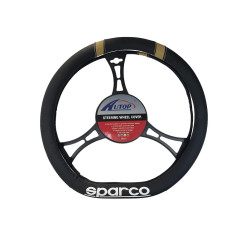 Κάλλυμα τιμονιού αυτοκινήτου Sparco από 36 έως 37εκ. μπεζ ρίγες - ΟΕΜ