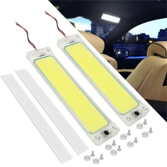 Βοηθητικό LED εσωτερικό φως COB 24.5cm 12V/24V 16W ψυχρό λευκό 6000K για αυτοκίνητο/φορτηγό/βάρκα 2 τεμ. - OEM