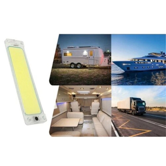 Βοηθητικό LED εσωτερικό φως COB 24.5cm 12V/24V 16W ψυχρό λευκό 6000K για αυτοκίνητο/φορτηγό/βάρκα 2 τεμ. - OEM