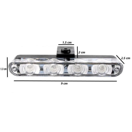 Φωτισμός LED Strobe για οχήματα έκτακτης ανάγκης Μπλε – Κόκκινο 12V 30W 