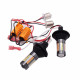 Σετ φώτα ημέρας/φλάς/φρένου BA15S/BAU15S 64 SMD με αντίσταση Canbus (canceler) 12V 1000LM 20W ψυχρό λευκό και πορτοκαλί OEM