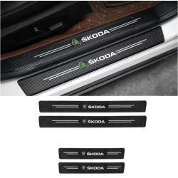 Σετ Προστατευτικά Εσωτερικά Μασπιέ Πόρτας SKODA Carbon Style Αυτοκόλλητα