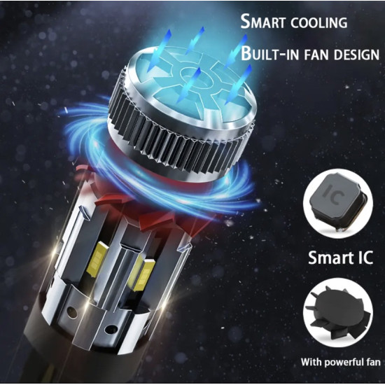 Μονοπολικές λάμπες Λευκό Σετ 54 watt Led 6000k 1156 YAO.