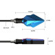 Σετ 2τμχ Φλας LED Μοτοσυκλέτας 12V 10mm με Διπλό Φωτισμό SY-MTZXD0119 ΜΩΒ – Κόκκινο, Πορτοκαλί - OEM