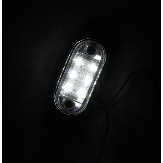 Φώτα όγκου LED αδιάβροχα με 6 SMD 24V 2W για φορτηγό/τρέιλερ ψυχρό λευκό 6000K IP66 2 τεμάχια - OEM
