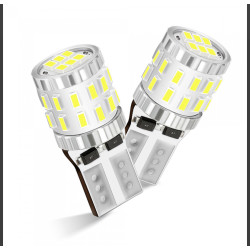 2 Τεμάχια T10 LED 12V/24V 30 SMD 300LM 3W ψυχρό λευκό 6500Κ A620-W-T10-2 NOVSIGHT