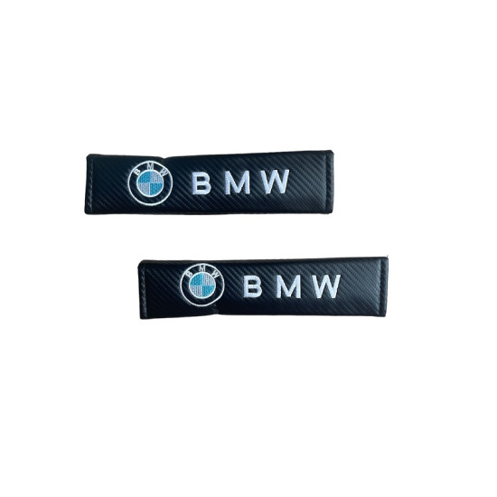 Μαξιλαράκια Ζώνης Carbon BMW Σετ Χρώμα Μαύρο - ΟΕΜ