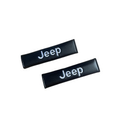 Μαξιλαράκια Ζώνης Carbon JEEP Σετ Χρώμα Μαύρο - ΟΕΜ
