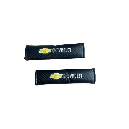 Μαξιλαράκια Ζώνης Carbon CHEVROLET Σετ Χρώμα Μαύρο - ΟΕΜ