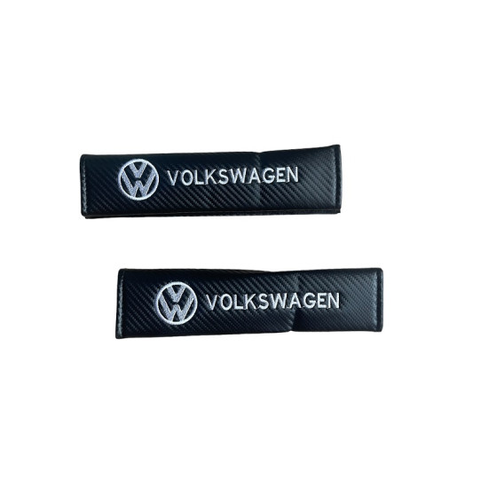 Μαξιλαράκια Ζώνης Carbon VOLKSWAGEN Σετ Χρώμα Μαύρο - ΟΕΜ