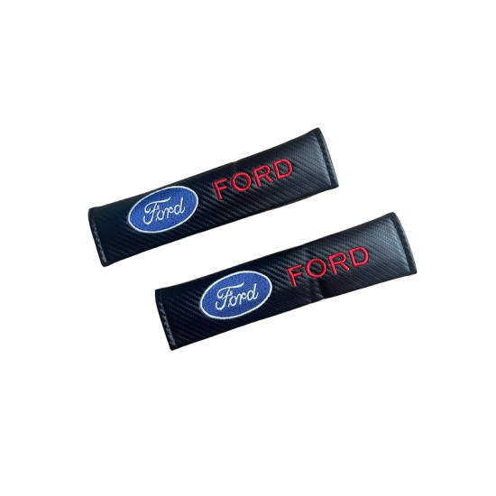 Μαξιλαράκια Ζώνης Carbon FORD  Σετ Χρώμα Μαύρο - ΟΕΜ