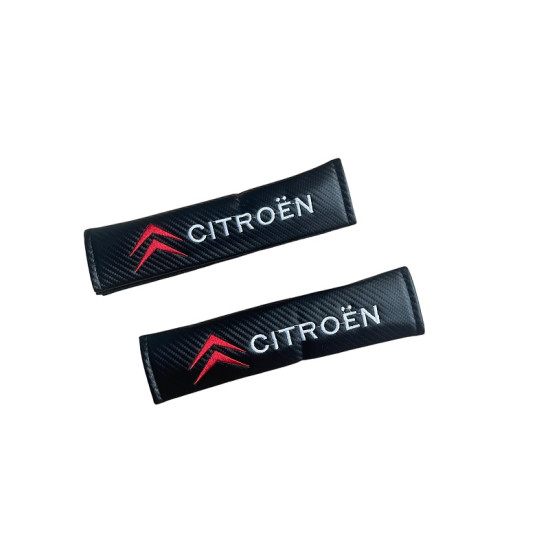 Μαξιλαράκια Ζώνης Carbon CITROEN Σετ Χρώμα Μαύρο - ΟΕΜ