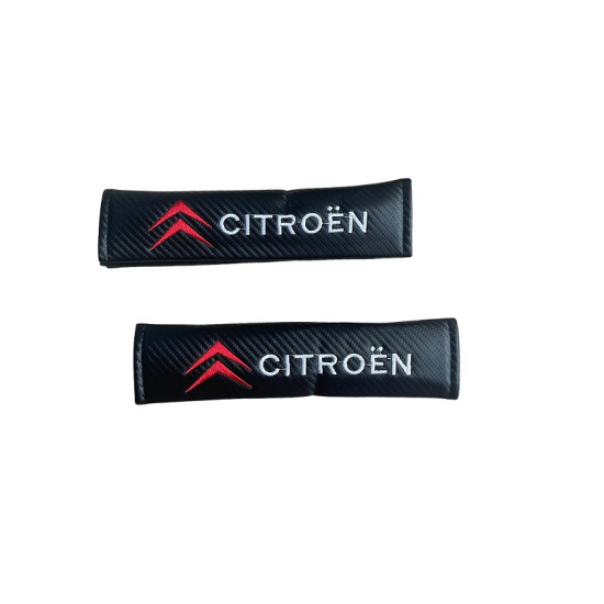 Μαξιλαράκια Ζώνης Carbon CITROEN Σετ Χρώμα Μαύρο - ΟΕΜ