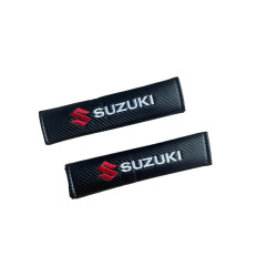 Μαξιλαράκια Ζώνης Carbon SUZUKI Σετ Χρώμα Μαύρο - ΟΕΜ