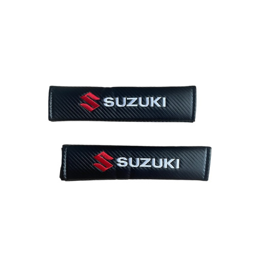Μαξιλαράκια Ζώνης Carbon SUZUKI Σετ Χρώμα Μαύρο - ΟΕΜ