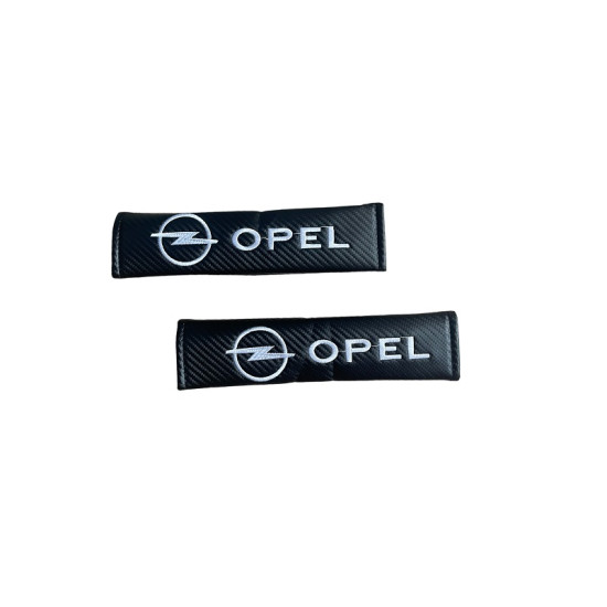 Μαξιλαράκια Ζώνης Carbon OPEL Σετ Χρώμα Μαύρο - ΟΕΜ