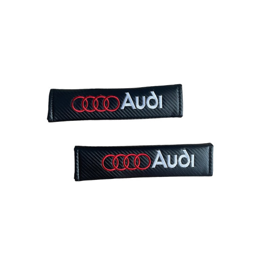Μαξιλαράκια Ζώνης Carbon AUDI Σετ Χρώμα Μαύρο - ΟΕΜ
