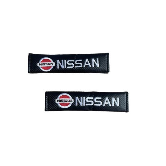 Μαξιλαράκια Ζώνης Carbon NISSAN Σετ Χρώμα Μαύρο - ΟΕΜ