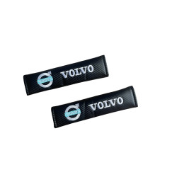 Μαξιλαράκια Ζώνης Carbon VOLVO Σετ Χρώμα Μαύρο - ΟΕΜ