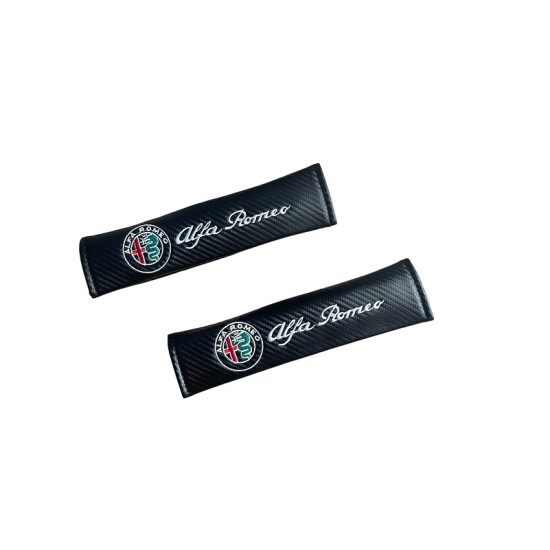 Μαξιλαράκια Ζώνης Carbon ALFA ROMEO Σετ Χρώμα Μαύρο - ΟΕΜ