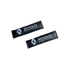 Μαξιλαράκια Ζώνης Carbon RENAULT Σετ Χρώμα Μαύρο - ΟΕΜ