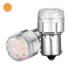 Ψείρες LED 1156 Canbus 9-18V Πορτοκαλί Φωτισμού NovSight A500-SL2-1156O 2τμχ