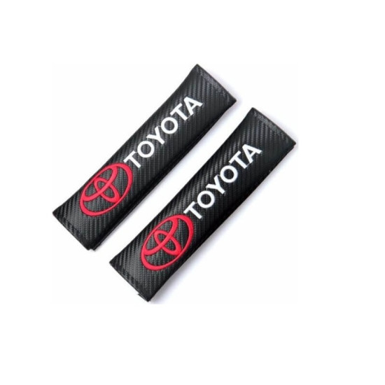 Μαξιλαράκια Ζώνης Carbon TOYOTA Σετ Χρώμα Μαύρο – ΟΕΜ