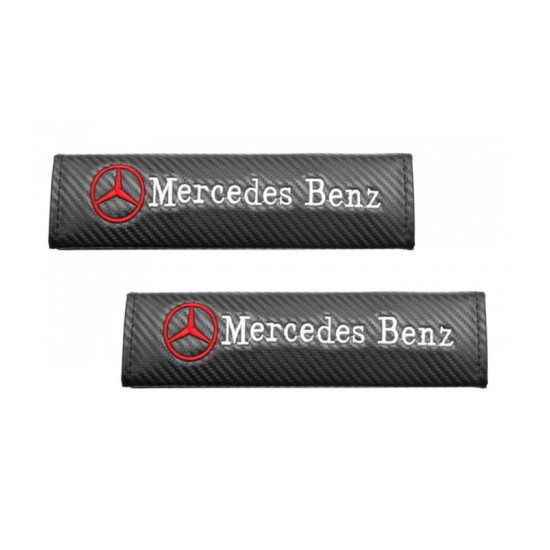 Μαξιλαράκια Ζώνης Carbon MERCEDES BENZ Σετ Χρώμα Μαύρο – ΟΕΜ