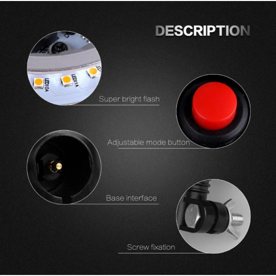 ΦΑΡΟΣ 12V 24LED ΒΙΔΩΤΟΣ ΠΟΡΤΟΚΑΛΙ IP56  - 1 ΤΕΜ.