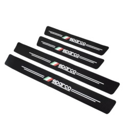 Διακοσμητικά Εσωτερικά Μασπιέ Πόρτας Carbon Look Sparco Italy Αυτοκόλλητα 4 Τεμάχια