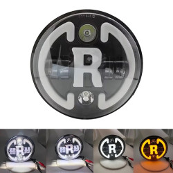 LED προβολέας Hi/Lo 7inch με ακτίνα 40W 2 Σκάλες Λευκό/Πορτοκαλί - OEM