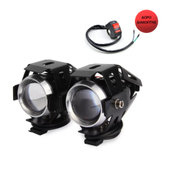 Ζευγάρι U5 Μοτοσικλέτας 12V LED λέιζερ Cannon και ΔΩΡΟ διακόπτης – ΜΑΥΡΟ ΟΕΜ