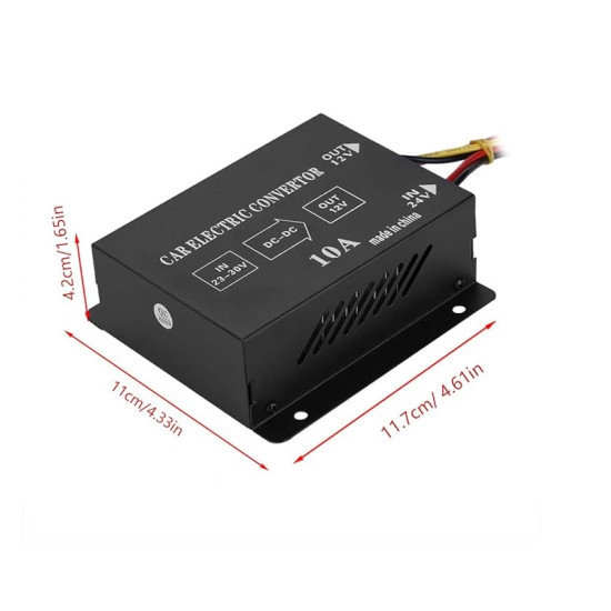Converter Μετατροπέας Αυτοκινήτου 24V DC σε 12V DC 10A ΟΕΜ