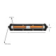 Mini Μπάρα LED COB Πορτοκαλί Φωτισμού Σταθερού & Strobe 18W 12/24V IP67 OEM