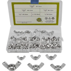 Παξιμάδια Αντιολισθητικά M105 τεμ 6 ειδών 304 Stainless Steel Wing Nuts M3 M4 M5 M6 M8 M10 - OEM