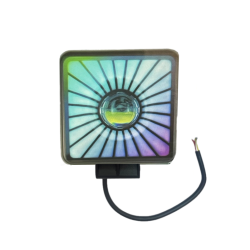 Προβολέας LED Τετράγωνος 12/24V Λευκού/RGB Ατμοσφαιρικού Φωτισμού Andowl Q-D13 – Μαύρο