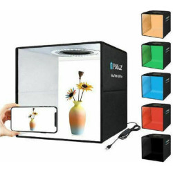Mini Aναδιπλούμενο Στούντιο Φωτογράφισης PULUZ 30x30cm με Φωτισμό LED & 6 Χρώματα Background - ΟΕΜ