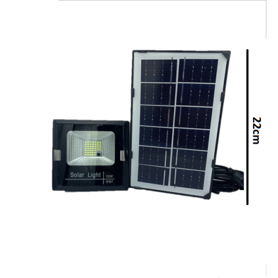 Hλιακό προβολάκι 10watt με κοντρόλ.