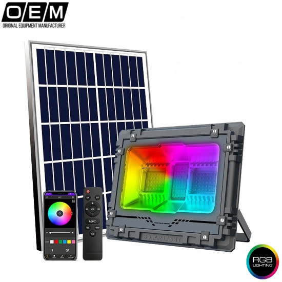 Smart Ηλιακός Προβολέας 500W RGB App Κινητού 72 LED & Χρονοδιακόπτη OEM. Smart Ηλιακός Προβολέας 500W RGB App Κινητού 72 LED & Χρονοδιακόπτη OEM.