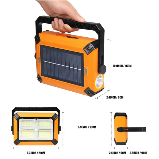 Επαναφορτιζόμενος Φορητός Προβολέας Led Work Solar Light 10000mAh 10000 Lumens με βάση 360° - ΟΕΜ Επαναφορτιζόμενος Φορητός Προβολέας Led Work Solar Light 10000mAh 10000 Lumens με βάση 360° - ΟΕΜ