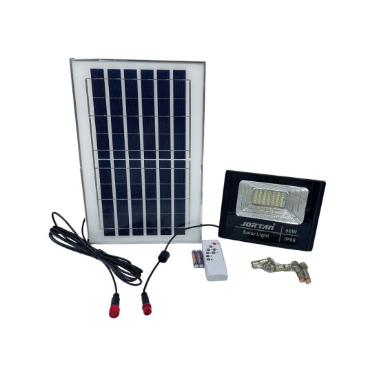 Ηλιακός προβολέας LED 50 Watt  με φωτοβολταϊκό πάνελ και Τηλεχειριστήριο - OEM