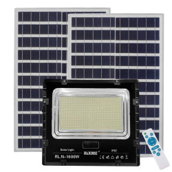 Led Αδιάβροχος Ηλιακός Προβολέας 1600W  με 2 Πάνελ και Τηλεχειριστήριο Rixme RL.X-1600W