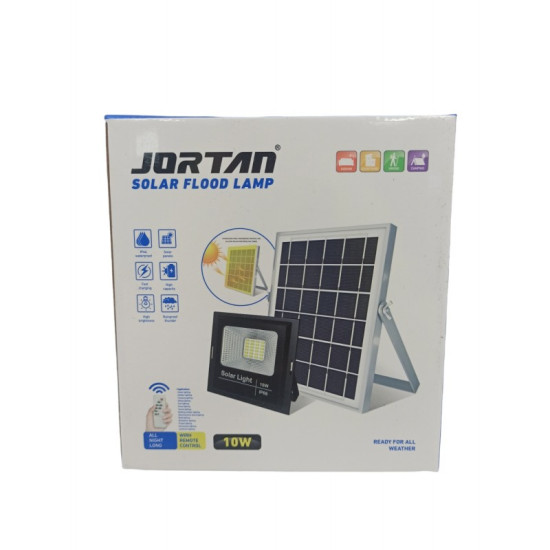 Ηλιακός προβολέας LED 10W 2000LM με πάνελ και τηλεχειριστήριο Jortan JT-BJ10W Ηλιακός προβολέας LED 10W 2000LM με πάνελ και τηλεχειριστήριο Jortan JT-BJ10W