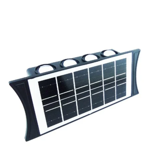 Ηλιακό Επιτοίχιο Φωτιστικό με 8 LED Εξωτερικού Χώρου Αδιάβροχο RZ-181 Λευκό και ζεστό φως