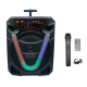 Φορητό Ασύρματο Ηχείο 12″ Bluetooth FM, USB, TF, AUX 30W TWS με Λαβή Μεταφοράς και Ασύρματο Μικρόφωνο BT-1207 Μαύρο