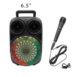 Φορητό Ασύρματο Ηχείο 2 x 6.5″ Bluetooth FM, USB, TF, AUX 15W με TWS BT-601 Μαύρο